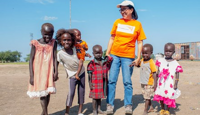 A women with some kids