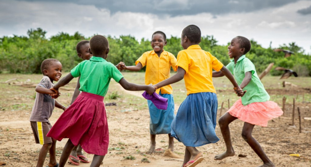 Children of the Vision Farming Group play happily in their village in Kenya.