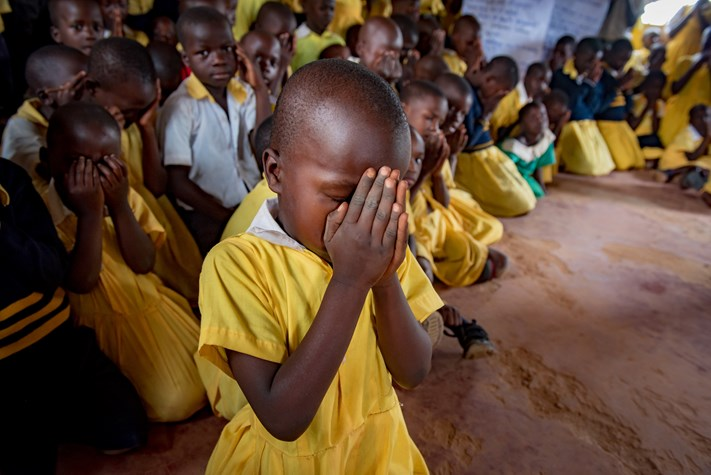 Children praying