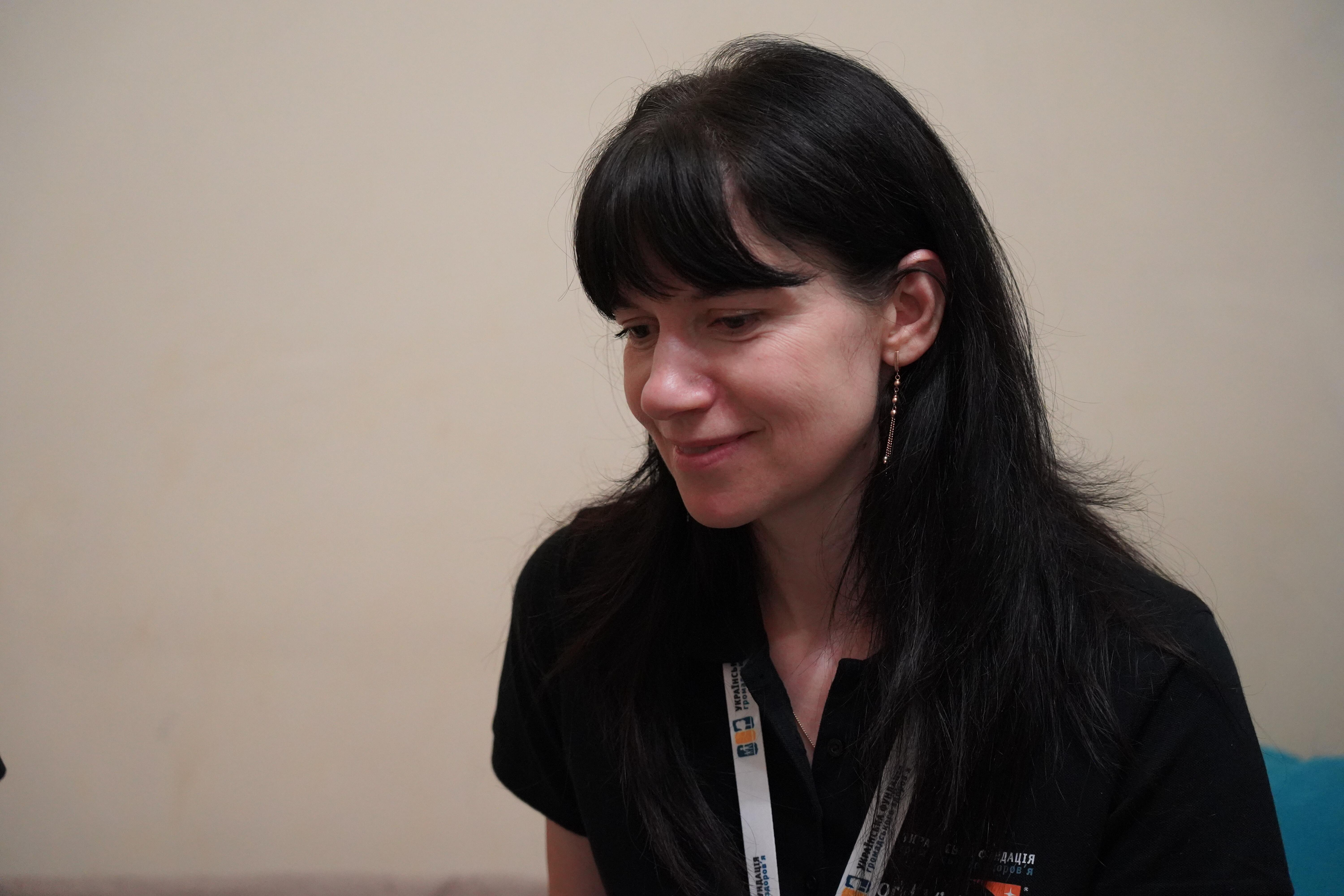 Oksana Lamush, manager of the social apartment.